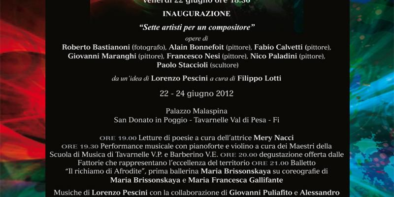 Sulla strada di Venere (musica, arte e poesia si fondono assieme) “SETTE ARTISTI PER UN COMPOSITORE” Sulla strada di Venere (musica, arte e poesia si fondono assieme) “SETTE ARTISTI PER UN COMPOSITORE”