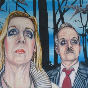 BJ,  Jurassic Park , 2010, acrylic on canvas, 100x125 cm