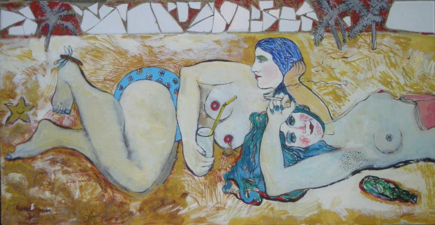 Beach.50x90 Mixed technique 2010