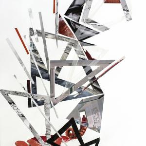 Paper cut collage (Snake)