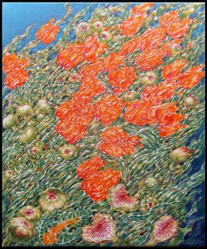 Landscape with tulips