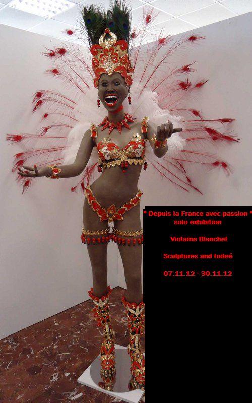 " Depuis la France avec passion " Solo-Exhibition Violaine Blanchet Sculture e toile