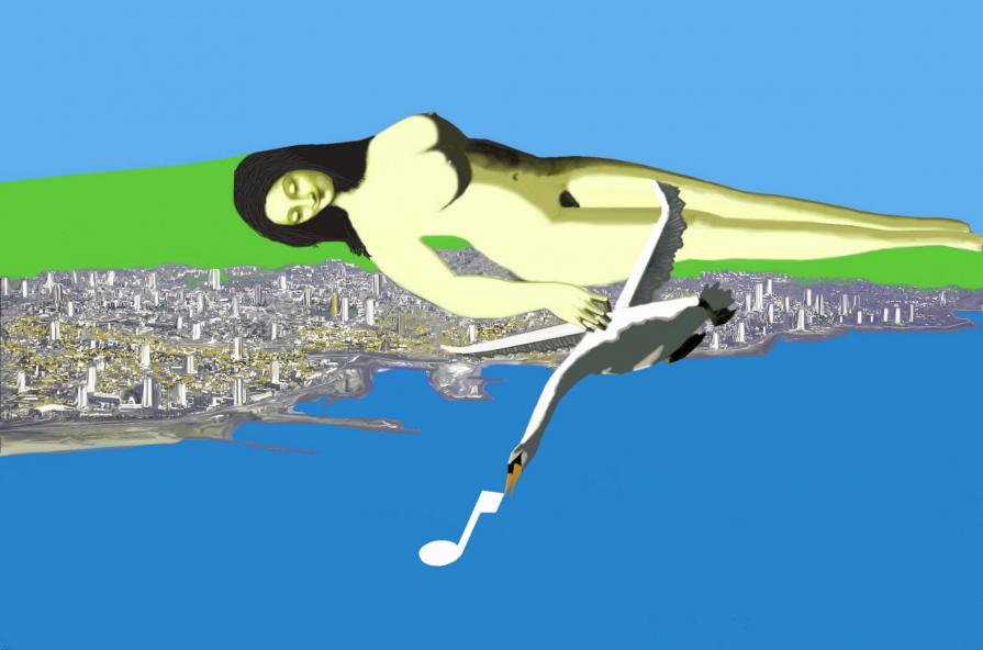 LEDA E IL CIGNO  (l'etna e bellini)