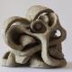 Abstract, made from clay
