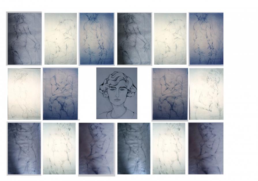 Polittico: sfaccettature di un nudo di donna dal punto di vista di una osservatrice