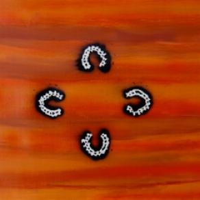 four pirana  mixed media on paper cm 70 x 50 2012