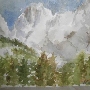 Il monte Coglians con bel tempo