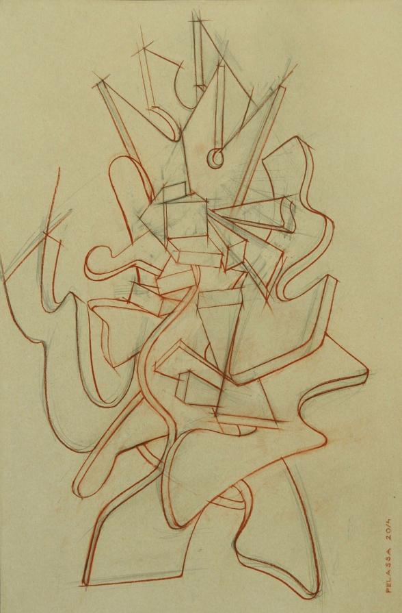 "Danza della fantasia" disegno a pastelli di Gianni Pelassa