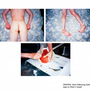 Salmon, Knife, Breadcrumbs, Mom’s House on Sebago Lake Salmon, Knife, Breadcrumbs, Mom’s House on Sebago Lake