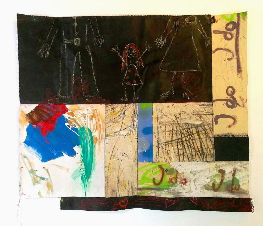 The little girl with hair like fire and red spotted dress