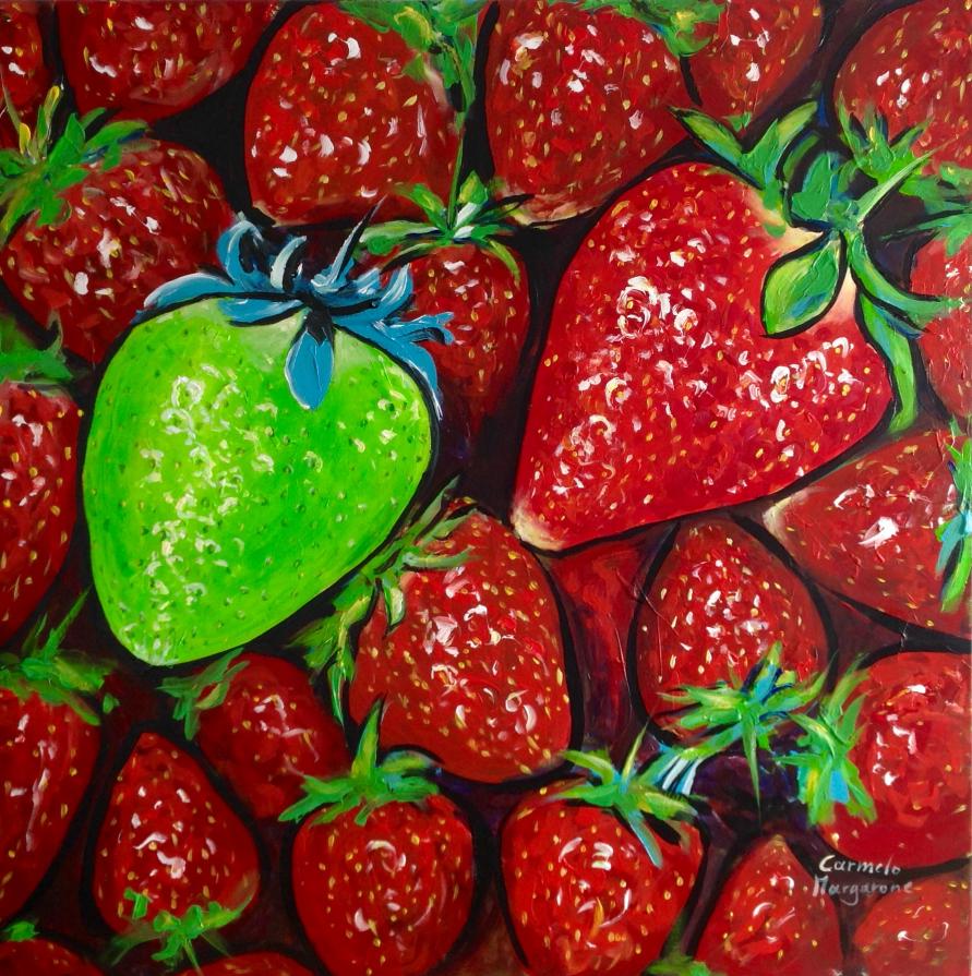 Fragole Acryl 100 x 100 cm