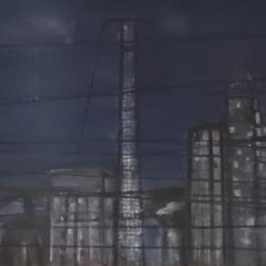 città fili elettrici stazione