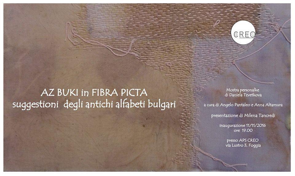AZ BUKI in FIBRA PICTA suggestioni degli antichi alfabeti bulgari