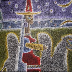 Kazakh girl on camel