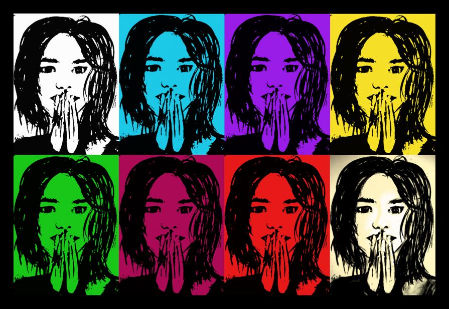 Colours behind a face