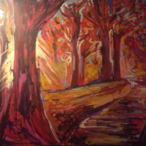 Nel bosco, acrilico su tela, 120x80 cm, 2014