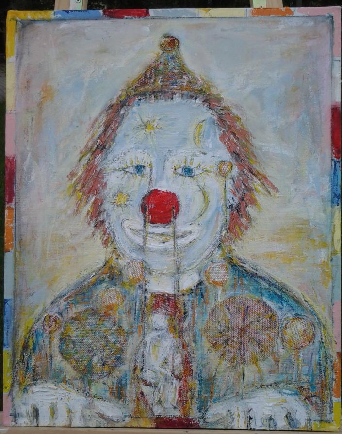 Il cuore del Clown (un sorriso per gli altri) opera per asta di beneficenza a tema "Il clown"