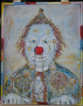 Il cuore del Clown (un sorriso per gli altri) opera per asta di beneficenza a tema "Il clown"