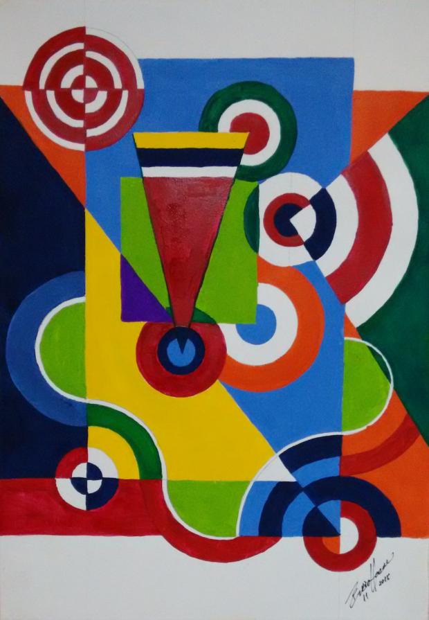 COMPOSITION NR 015 – "Circles intertwined 006" – By EURICO HAAN – 2015