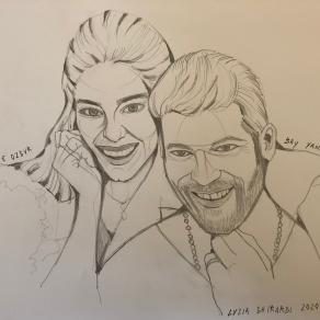 Ozge Gurel e Can Yaman nella veste di Ezgi e Ozgur in Bay Yanlis (=Signor Sbagliato) visti da Lucia Ghirardi