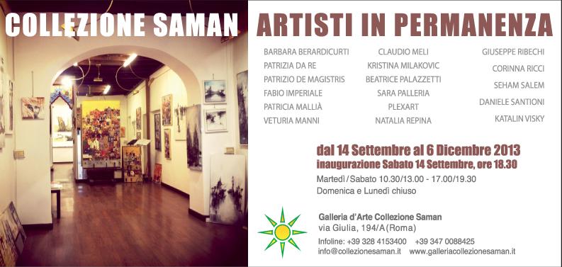 Artisti in permanenza Galleria Saman