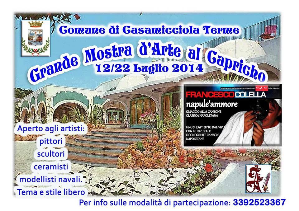 "Great Art Exhibition at Capricho" - Casamicciola island of Ischia-Saturday, July 12 at 20:30