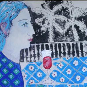 Night.40x60Mixed technique on plywood. 2010. 