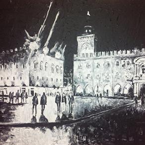 BOLOGNA: PIAZZA MAGGIORE DI NOTTE