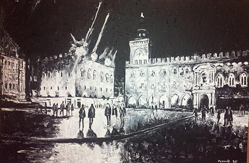 BOLOGNA: PIAZZA MAGGIORE DI NOTTE