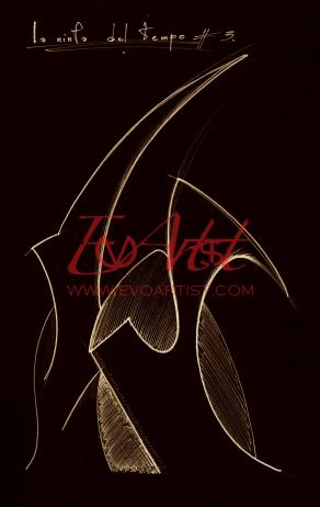 La Ninfa del Tempo - Studio per scultura cubofuturista La Ninfa del Tempo - Studio per scultura cubofuturista