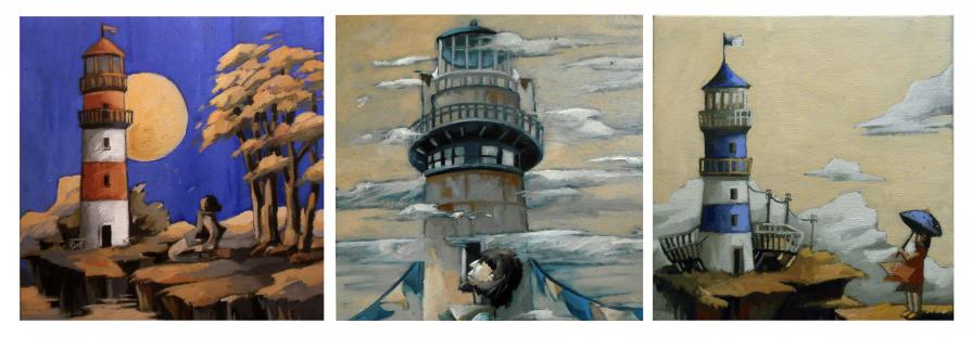Trittico dei fari, piccoli formati