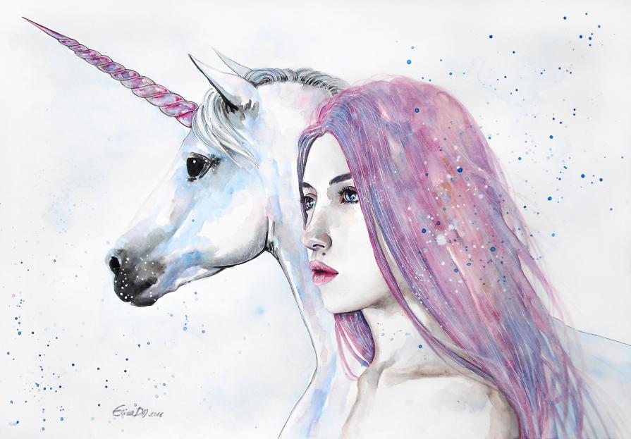 The unicorn and the girl