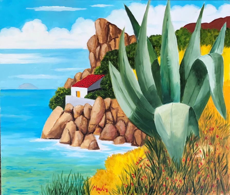 Renzo Meschis - La grande agave - olio su tela - 70 x 60 Renzo Meschis - La grande agave - olio su tela - 70 x 60