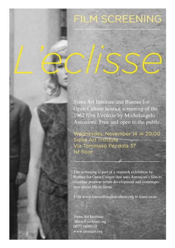 Proiezione del Film "L'eclisse" 