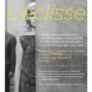 Proiezione del Film "L'eclisse" 