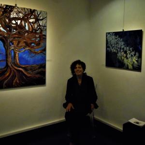 Artistic staff "Messaggi", Maristella Angeli, at the "Arte Borgo Gallery", Rome