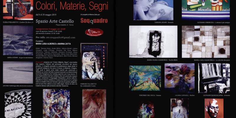 Doppia pagina su Colori, Materie, Segni