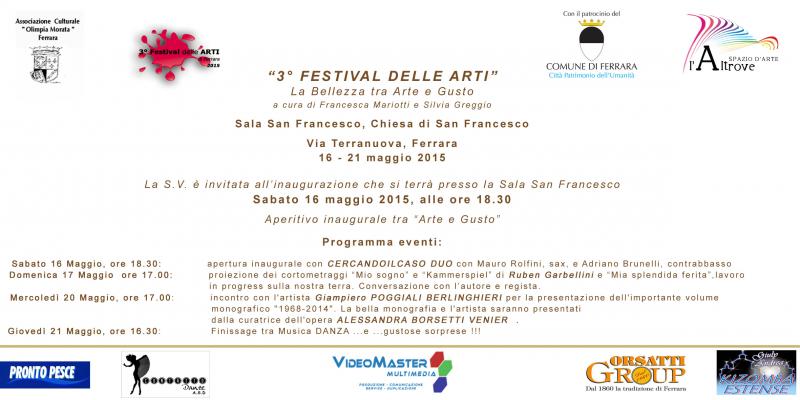3° FESTIVAL DELLE ARTI 3° FESTIVAL DELLE ARTI