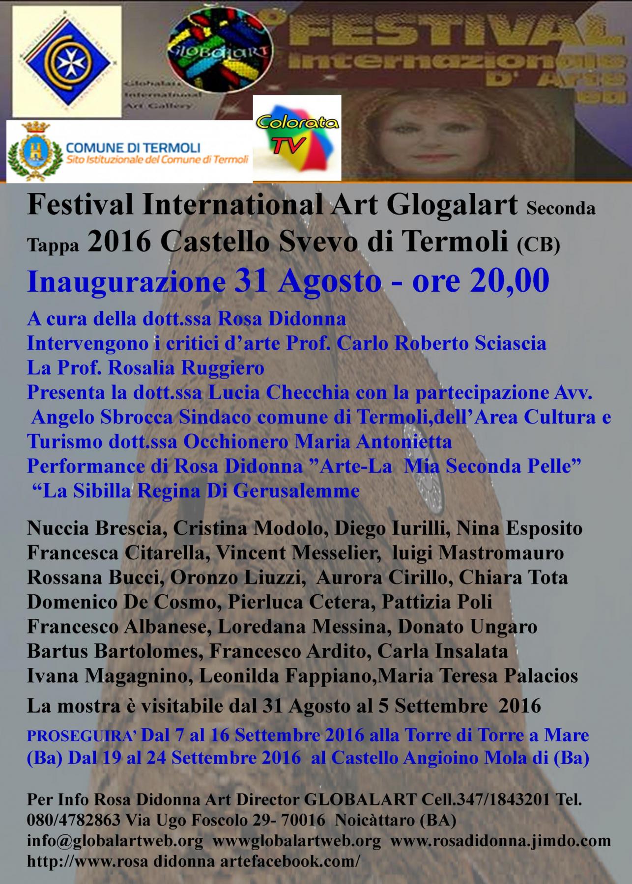 Festival International Art Glogalart Seconda Tappa 2016 Festival International Art Glogalart Seconda Tappa 2016