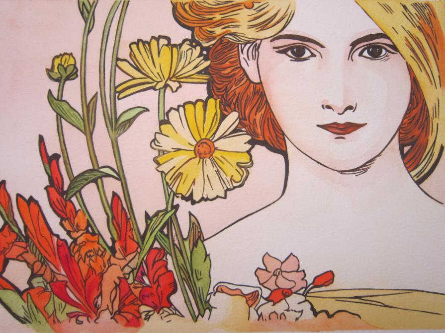 copia d'autore dipinto con pittura ad acquerello