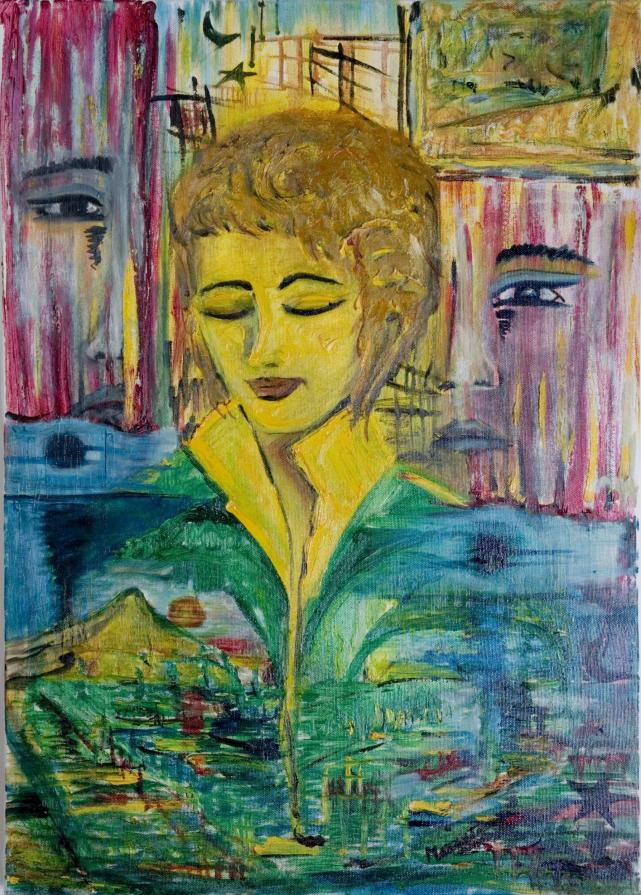 pensieri remoti   olio su tela..50 x 70  1998