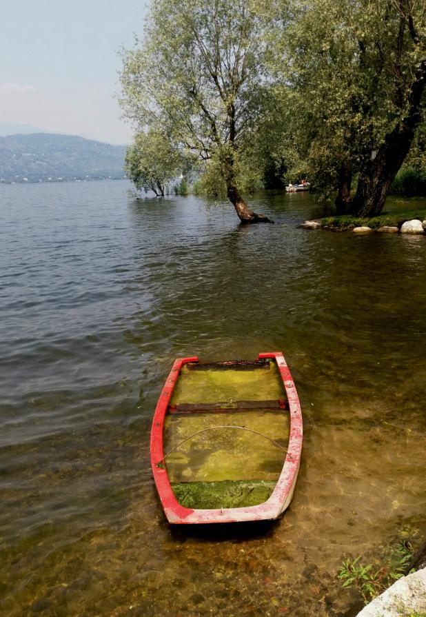 The boat in the lake