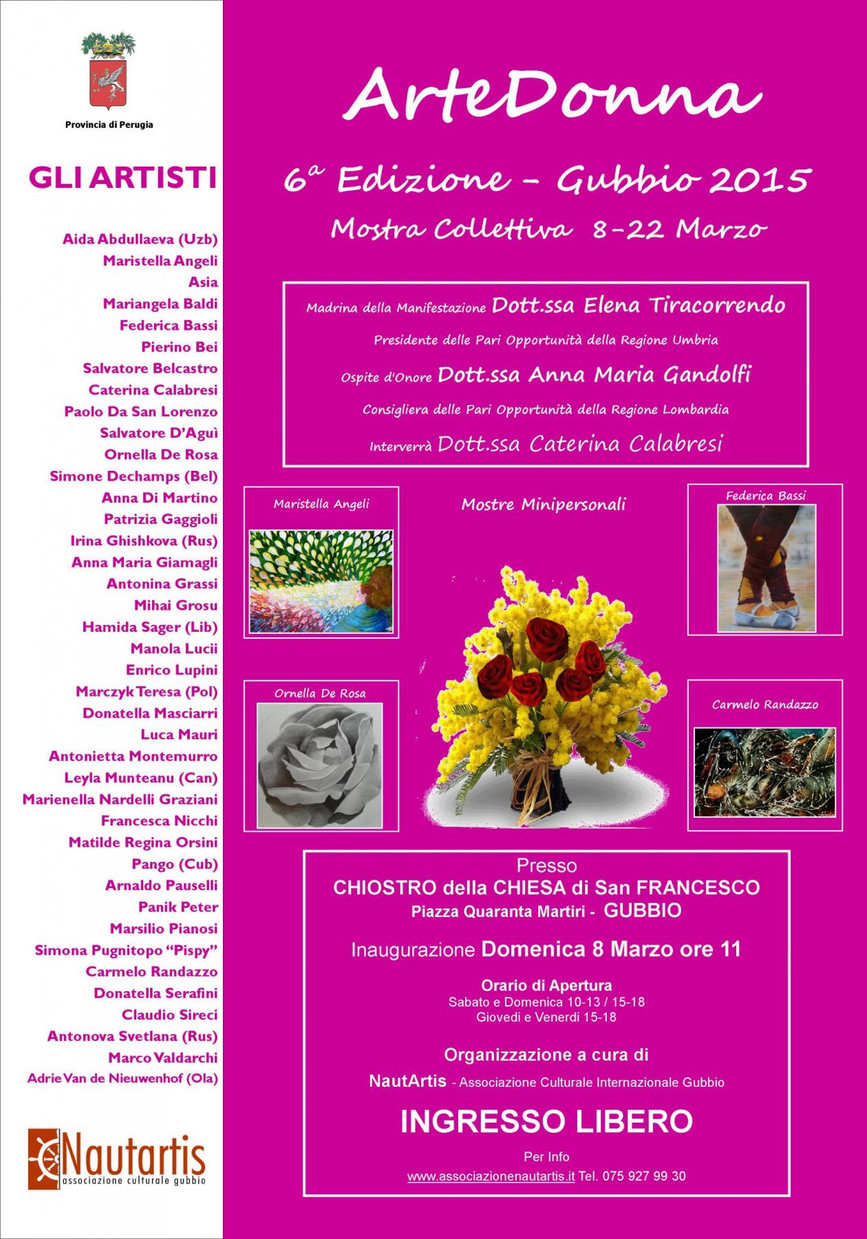 Maristella Angeli: mini personal in Gubbio "Art woman"