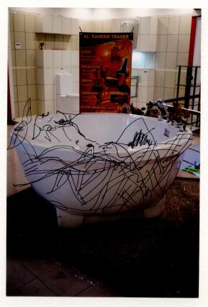 drawing on photograph