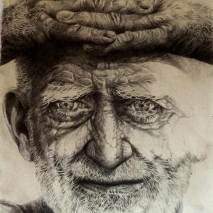 DAVID // PENCIL ON PAPER // 68 X 101 CM // 2014