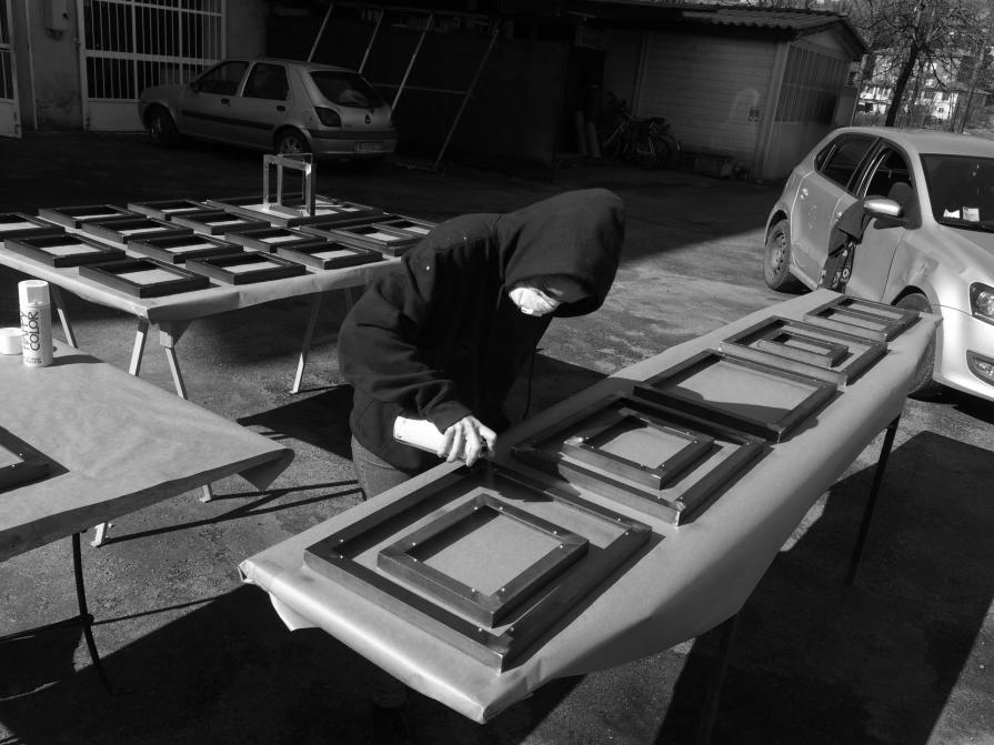 preparazione cornici