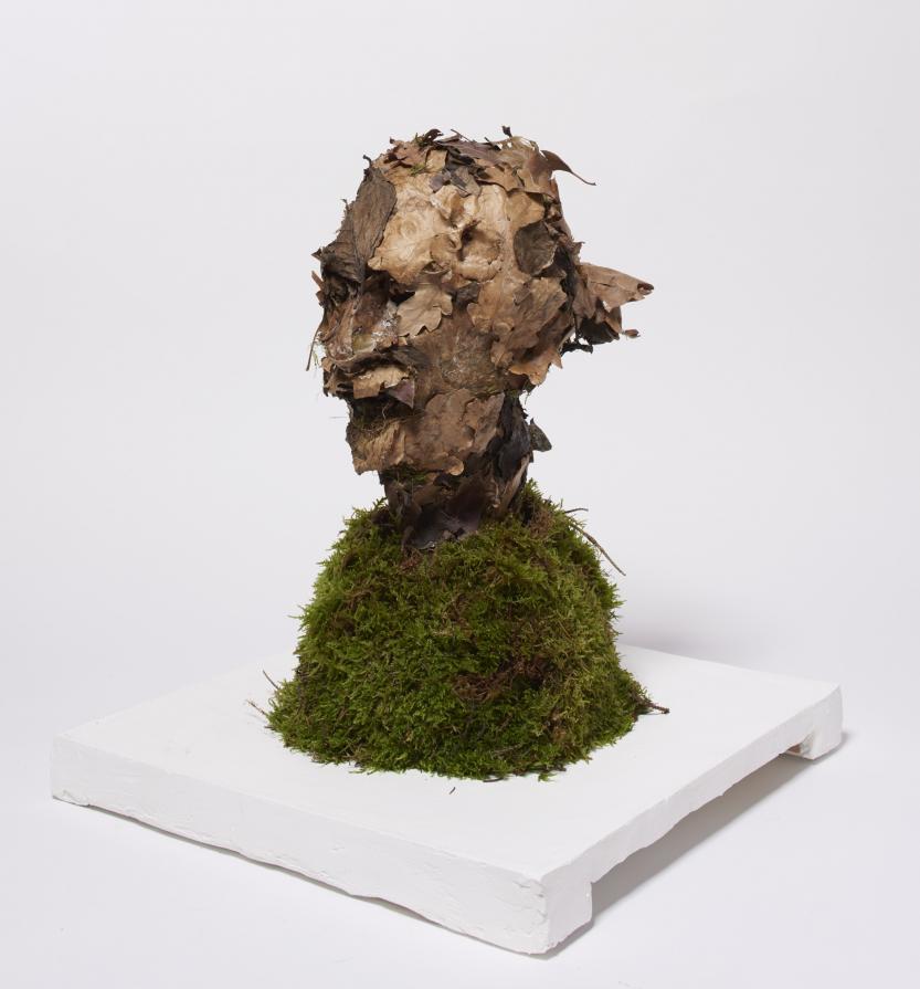 Impression of Eliezer | Mud, leaves and moss | 45 x 20 x 20 cm