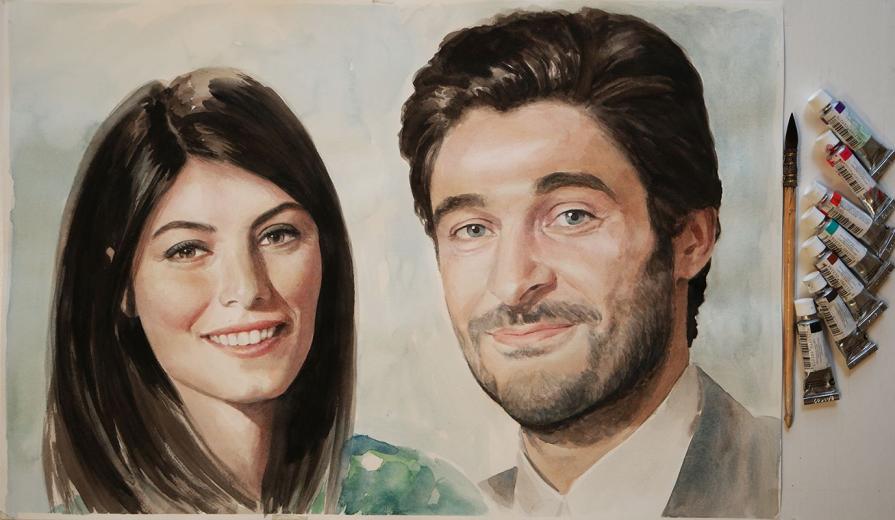 Alessandra Mastronardi e Lino Guanciale ritratto