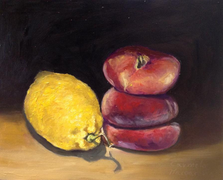 Limone e Pesche piatte. (Available)
