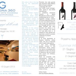 Invito per la rassegna "I Linguaggi dell'arte"